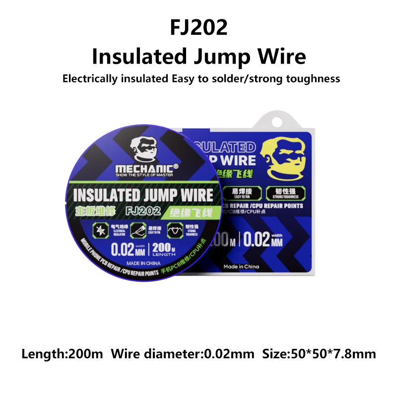 MECHANIC Jump Wires FX105 FS205 FJ201 FJ202 FX202 Extra-fine Silver Jump WireMobile phone PCB repair CPU maintenance tool