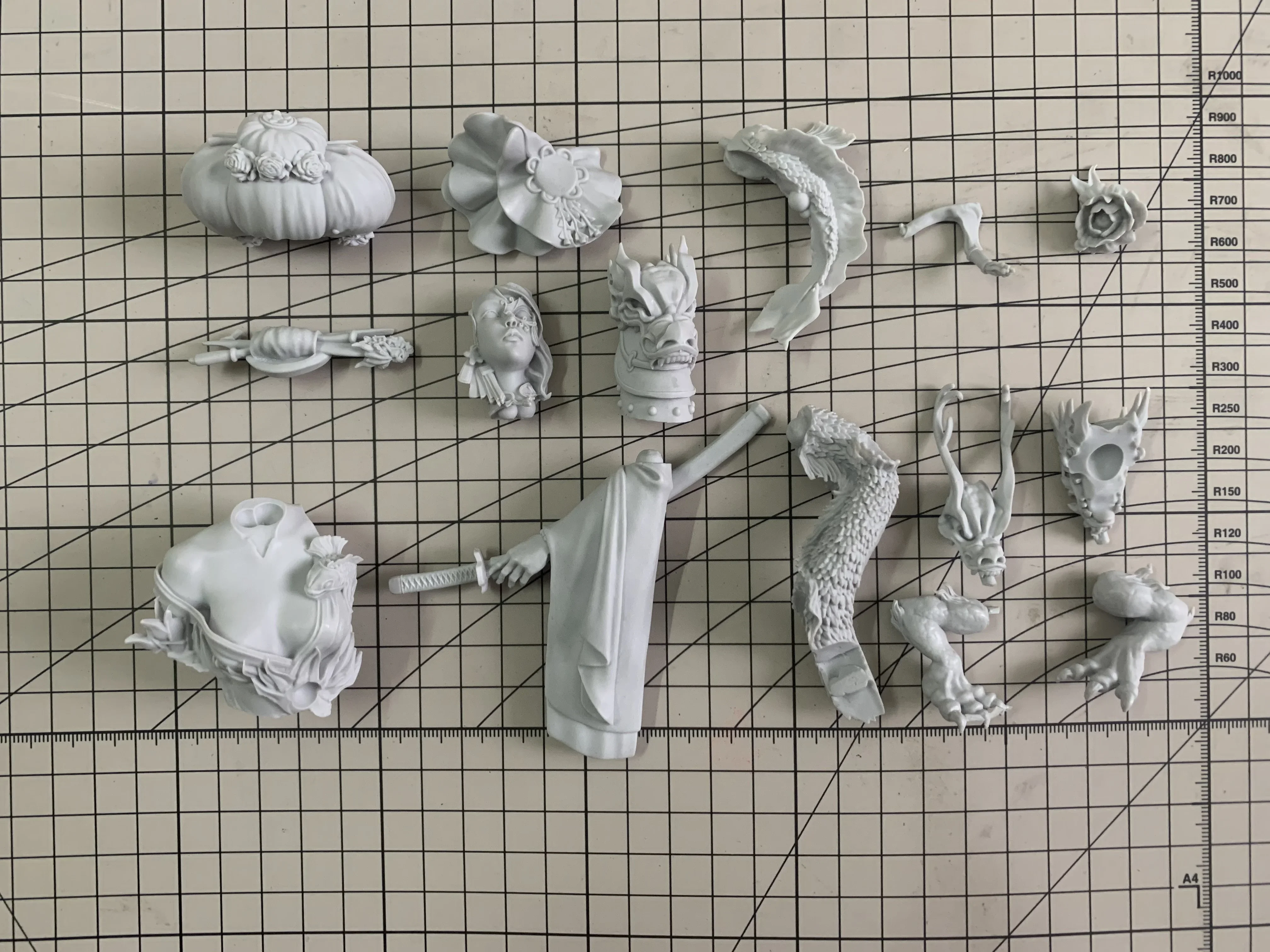 1/9 수지 모델 흉상 GK, 조립되지 않은 도색되지 않은 키트