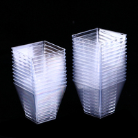 25pcs 60ML Disposable Dessert Cup Plastic  Party Supplied Smoothie  Ice Cream  disposable cup with lid