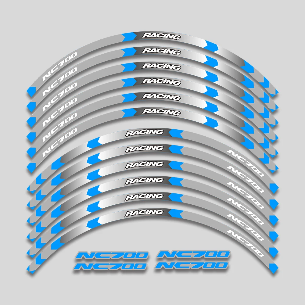 Quente da motocicleta para honda nc700 nc 700 decalque exterior aro da roda adesivos pneu filme fronteira decalques reflexivos decoração do pneu