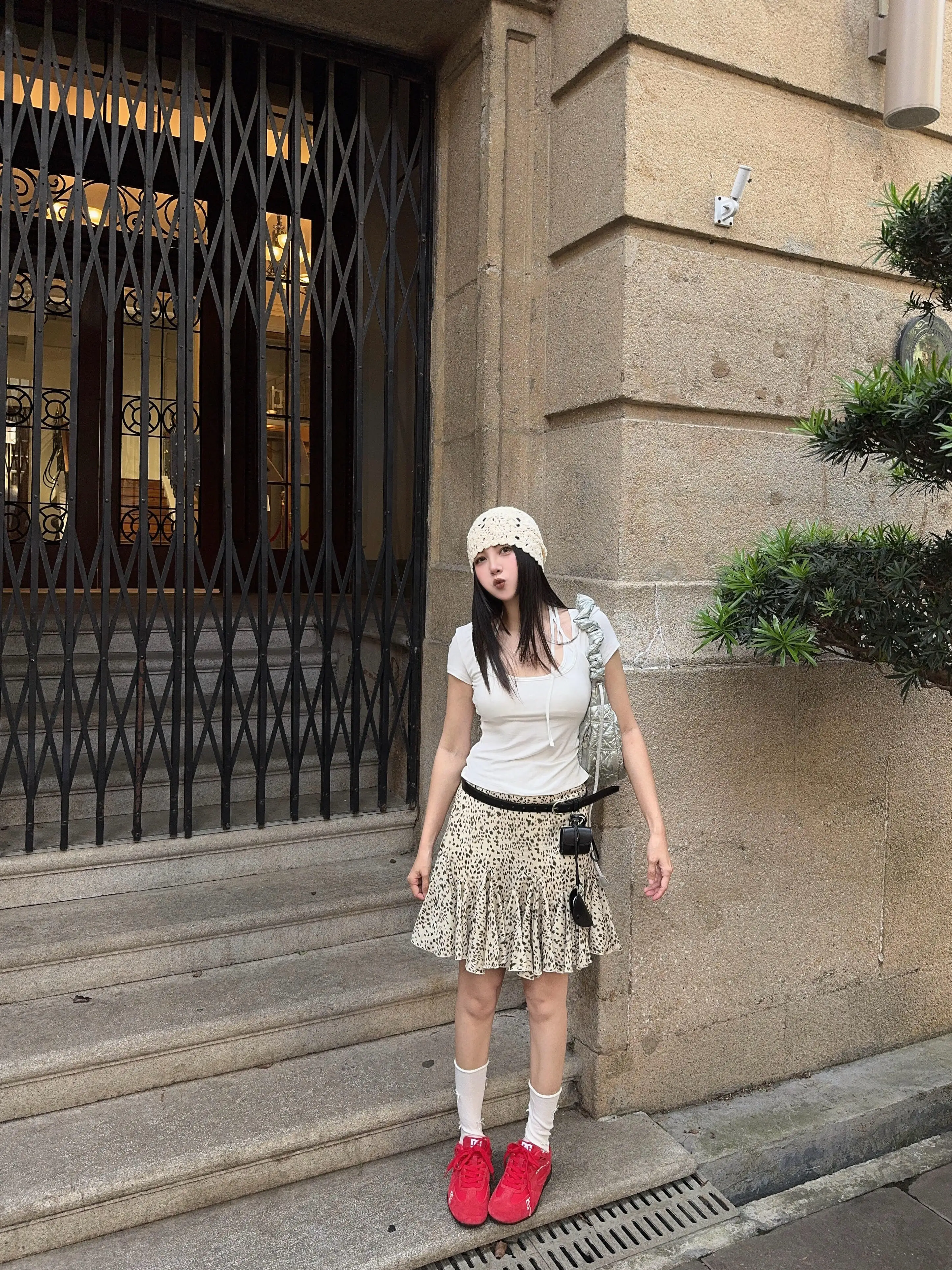 American Style Retro Leopard Print  Skirt for Women Casual High Waist A-Line Skirt Quality Print Versatile Spring Summer ...