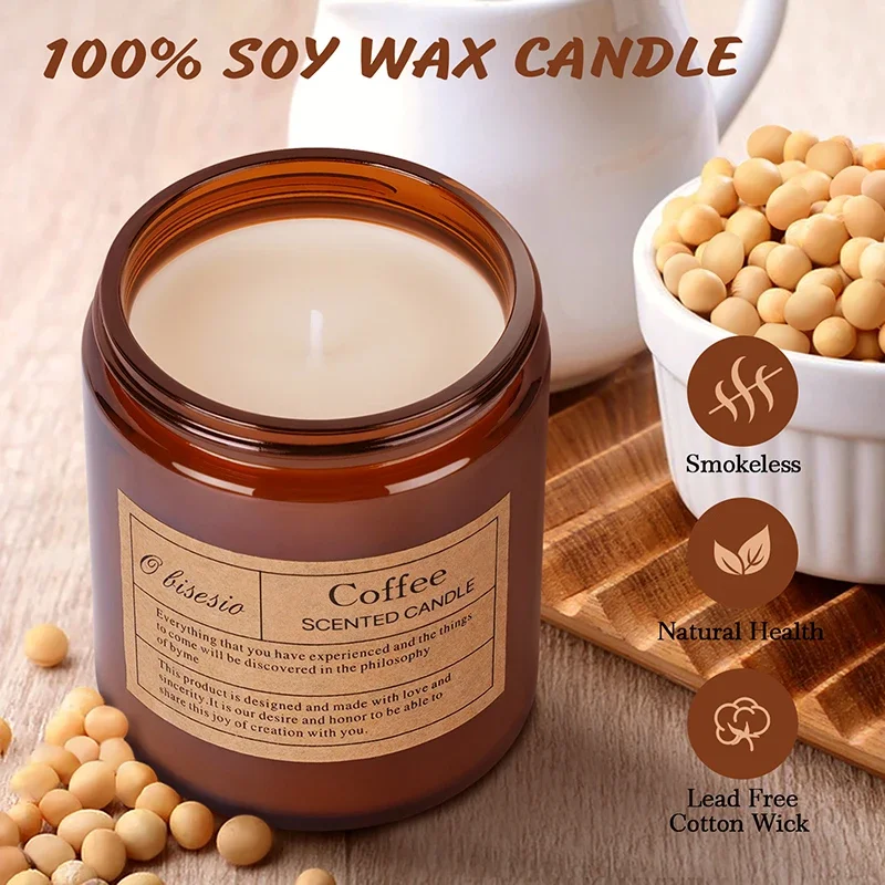 

6oz/160g Custom Photo Scented Candle Gift-Personal Aromatherapy with Logo/Design Stickers-Birthday Wedding Corporate Present