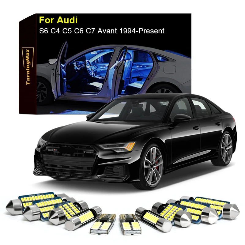 

Canbus Interior Lighting LED Bulbs Kit Package For Audi S6 C4 C5 C6 C7 Avant 1994-Now Trunk Indoor Lamps Lights Car Accessories