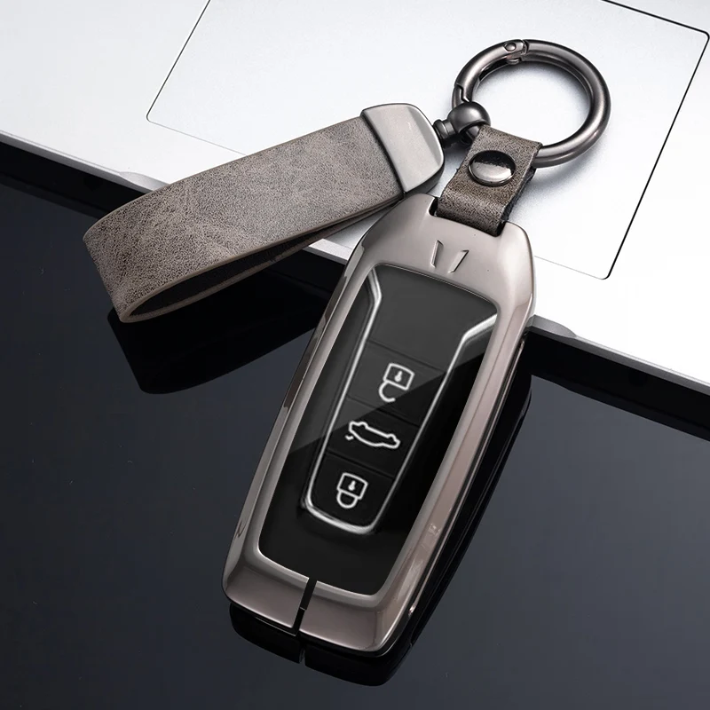 

High Quality Metal Zinc Car Key Case Cover for Vw Volkswagen Touareg 2019 2020 2021 2022 Shell Fob Ring Keychain Protector