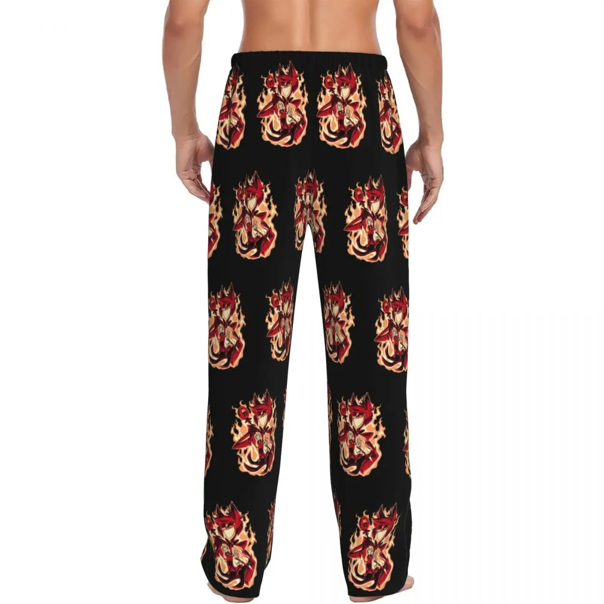 مخصص الرجال Hazbins الفنادق بيجامة السراويل طباعة الكرتون النوم ملابس النوم قيعان مع جيوب #3