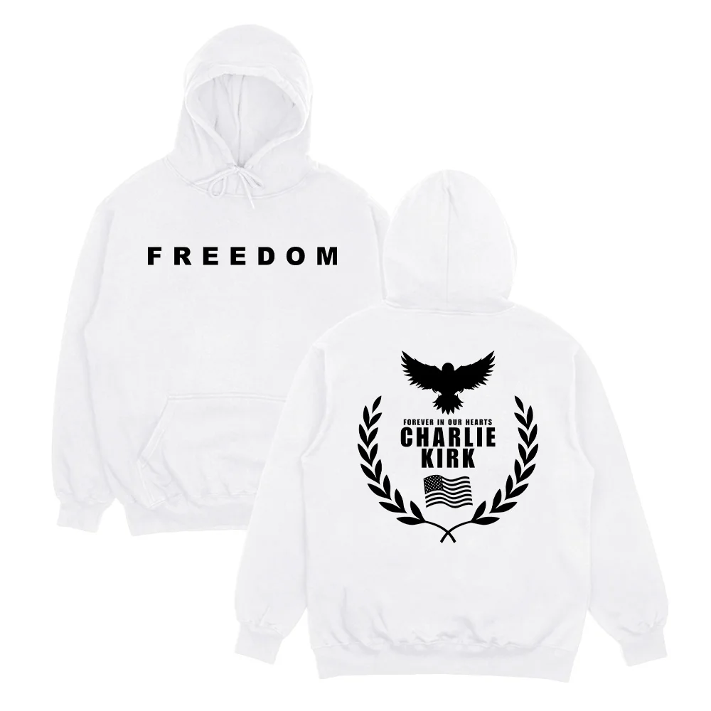 

Tribute Charlie Kirk Freedom Hoodies Woman Man New Aesthetic Pullovers Fall Long Sleeve Hoody Oversized High Street Sweatshirts