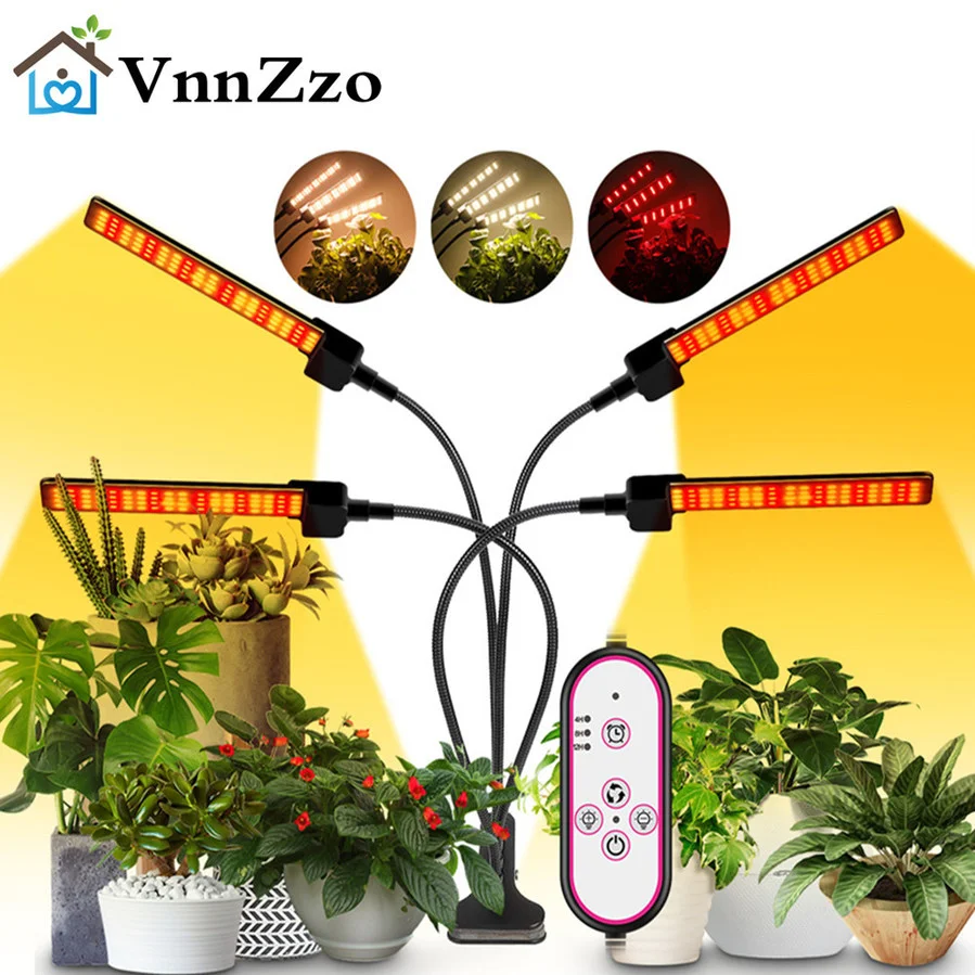 Luces Led de espectro completo para cultivo de plantas de interior, lámpara hidropónica, barra de soporte USB de 5V con soporte telescópico