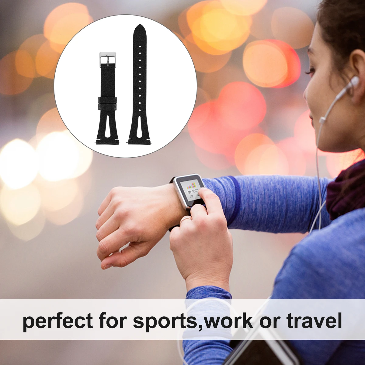 

Premium Watch Band Replacement Strap For 2 Sweat Resistant Lightweight Unisex Fashion Wristband Smooth Flexible