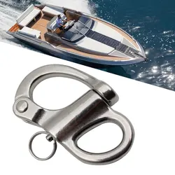 316 Stainless Steel Quick Release Boat Anchor Chain Eye Shackle Swivel Hook Snap Marine 52mm Universal Accessories Parts