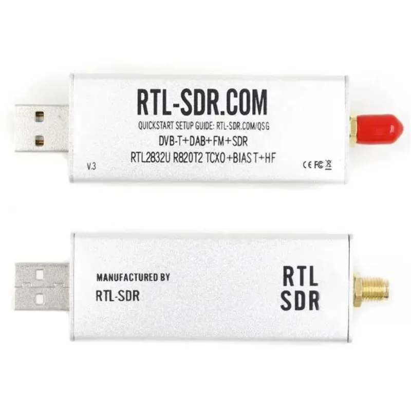 RTL-SDR RTL SDR レシーバー V3 RTL2832U 0.1MHz-1.7GHz TCXO SMA ソフトウェア無線レシーバー