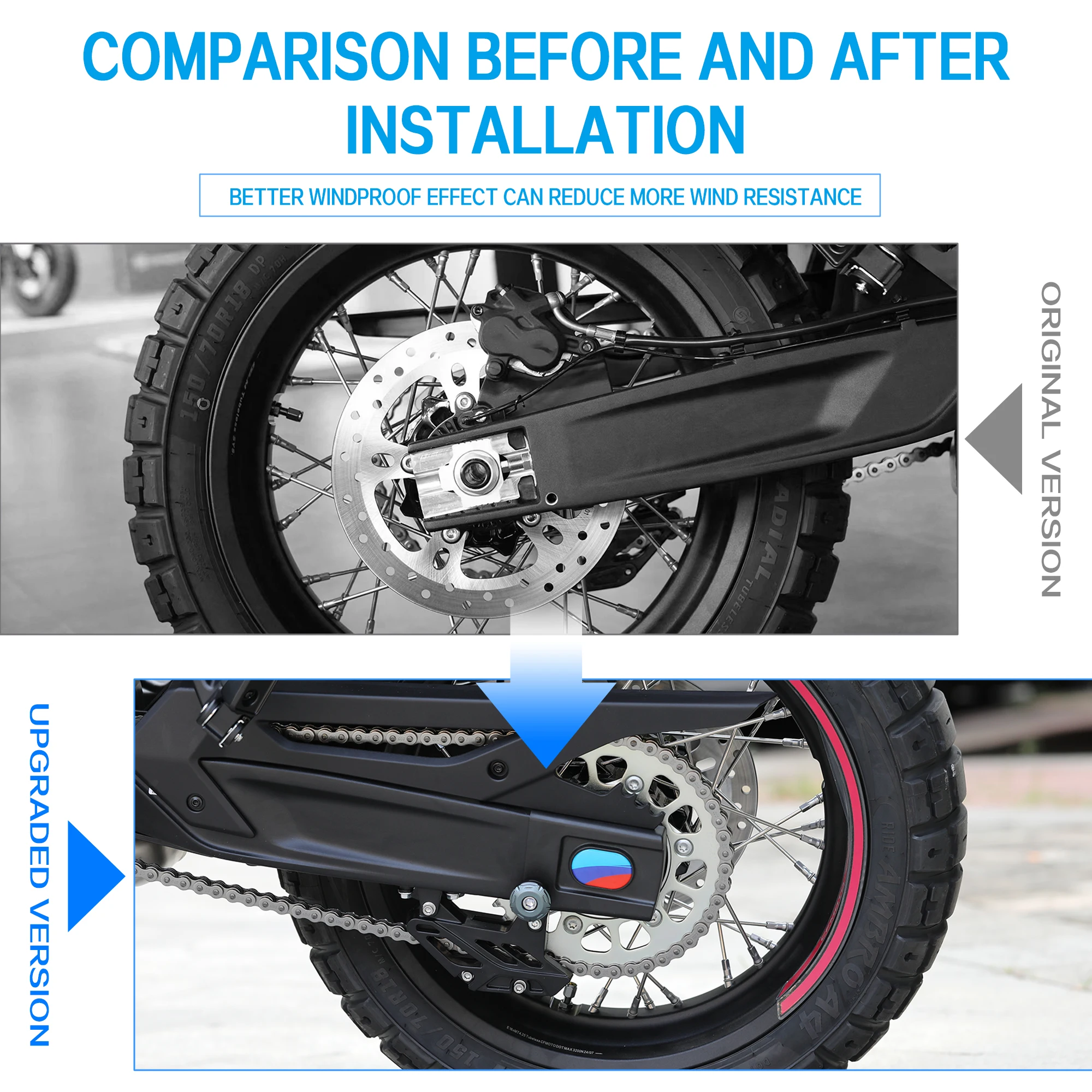 For CFMOTO 800 MT-X CF 800MTX CF800NK CF 800 NK Motorcycle 800 MTX rear flat fork protection cover decorative panel