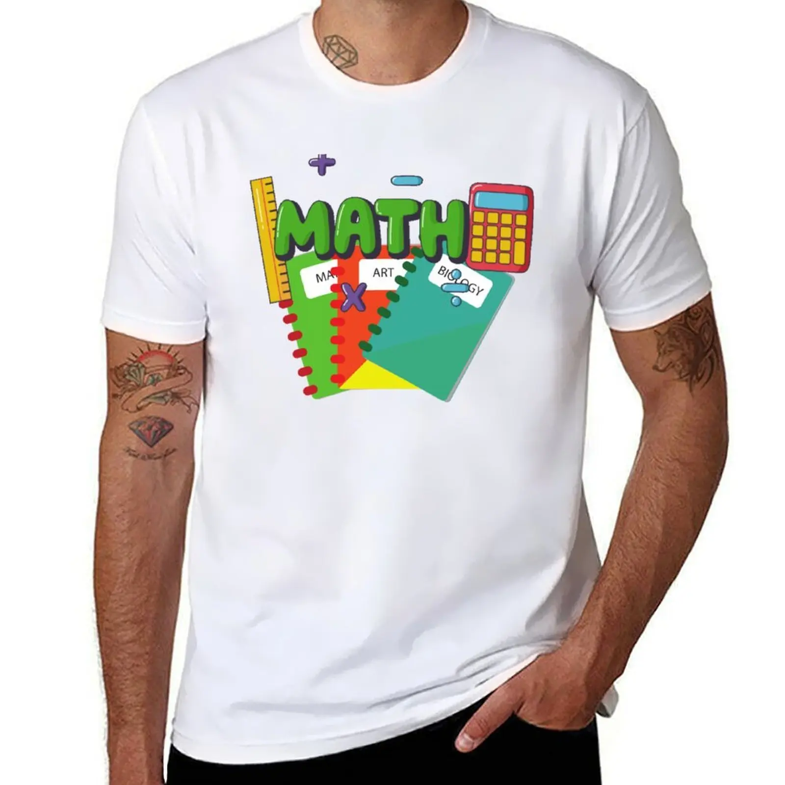 

Math subject T-Shirt man t shirt cotton t shirts for man slim fit T-Shirt