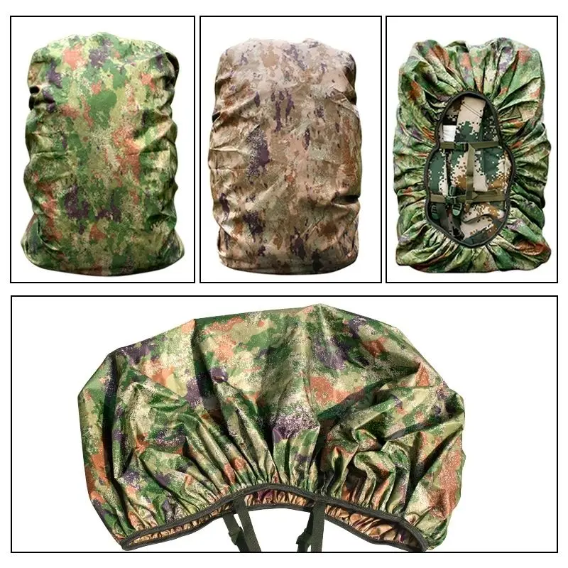 75L Camouflage Backpack Rain Cover Waterproof Dustproof for Jungle Desert Exploration Hiking with Drawstring and Buckle Closure