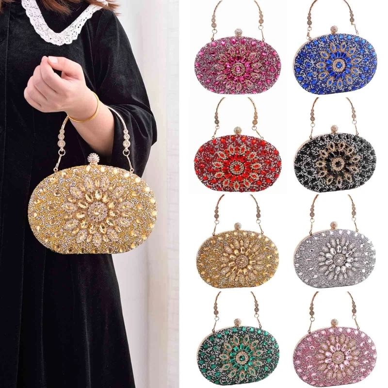 Bolsos fiesta con delicados adornos diamantes bolso vestir bolso elegante