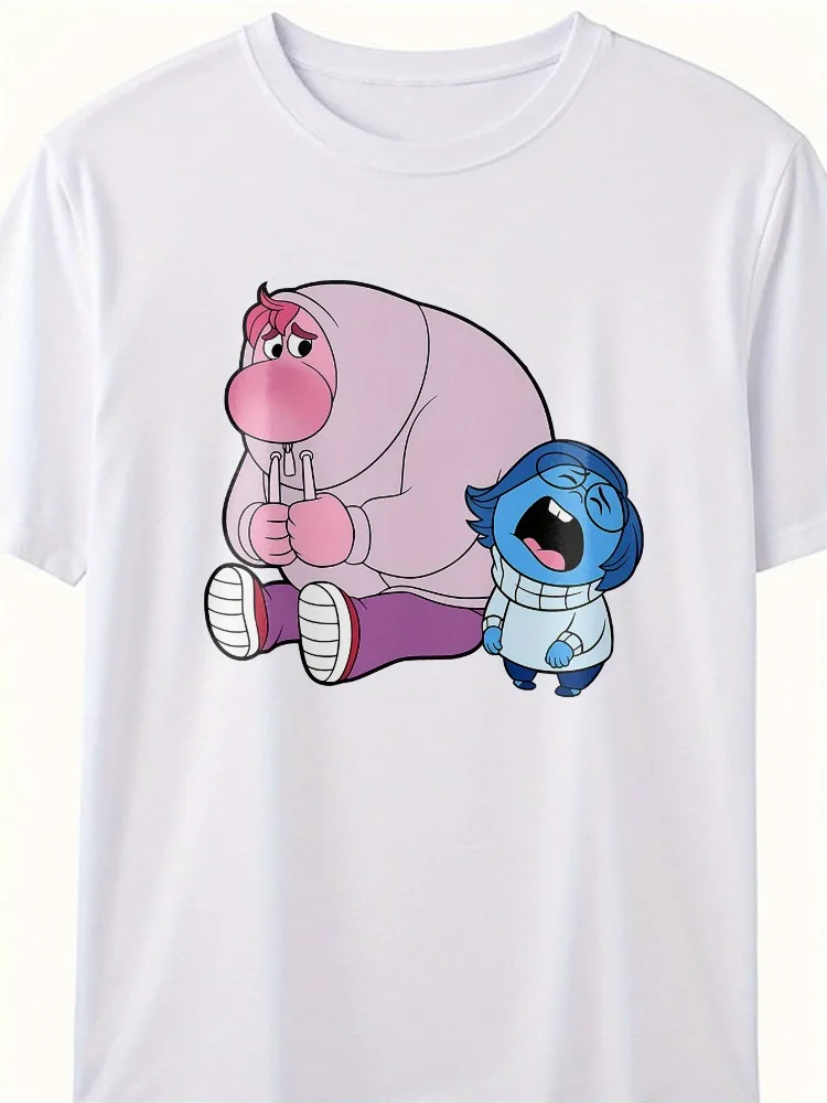 

Womens Disney Print Cotton T-Shirt Soft and Casual Short Sleeve Featuring Fun Cartoon Character Prints Perfect for Everyday Wear