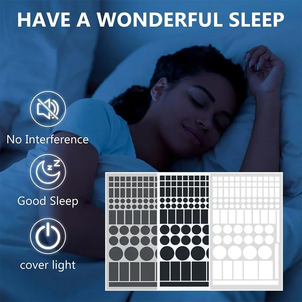 Led Covers Block Light Dimming Stickers Easy to Use Black Color Led Light Blocking Stickers Shading Avoid Glare