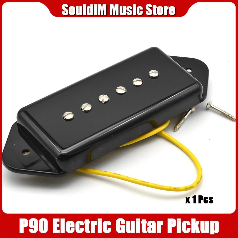 Dog Ear Black P90 Alnico 5 High Power Sound Dog Ear Neck BRIDGE Pickup Soapbar Guitar Pickups