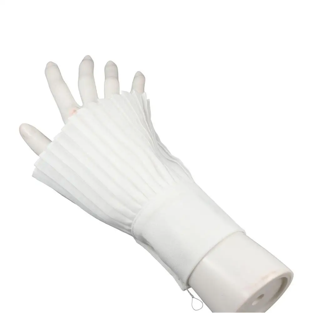 

Ruffles Pleated Fake Sleeves Chiffon Ruched Fake Flared Sleeves Korean Arm Warmers False Cuffs Hand Wrist Cuffs