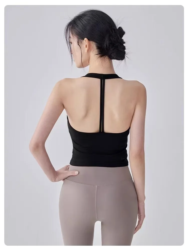 Sportunterwäsche mit Brustpolster, schnelltrocknend, für Pilates-Training, Fitnesskleidung, BH-Träger, sexy, schöner Rücken, Yoga-Top für Damen – Detail 7