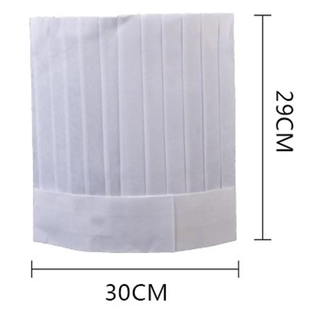 Disposable Baker Cook Cap Non Woven Adjustable Chef Hat Kitchen Work Hat for Food Service Catering