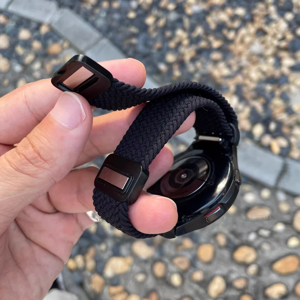 Ремешок для часов Samsung Galaxy Watch 7 6 5 4 classic/5 Pro 44 мм 40 мм 45 47 без зазоров Плетеный магнитный браслет Galaxy watch 7 ремешок