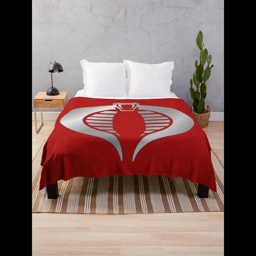 

Одеяло с логотипом Cobra Crimson Guard, мягкий плюшевый флис для дивана или кровати, идеально подходящее для гостиной, холода