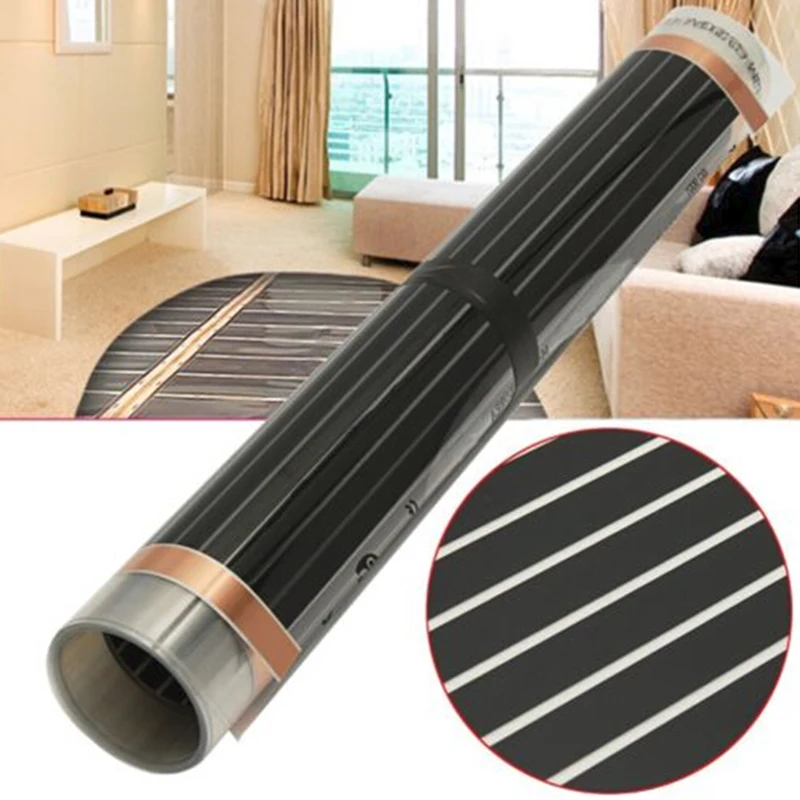 10/20/30/40cm width Electric Heating Film Infrared Underfloor Foil Warming Mat Living Room 220V 220W Floor Heating Systems Parts