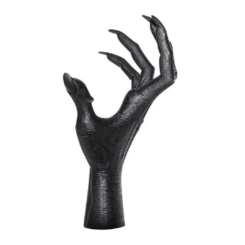 Witch Hand Wall Hanging Wall Hanger Decoration Wall Simulation Devil Hands Statue 3D Freehand Sculpture Resin Decorative Art view 2
