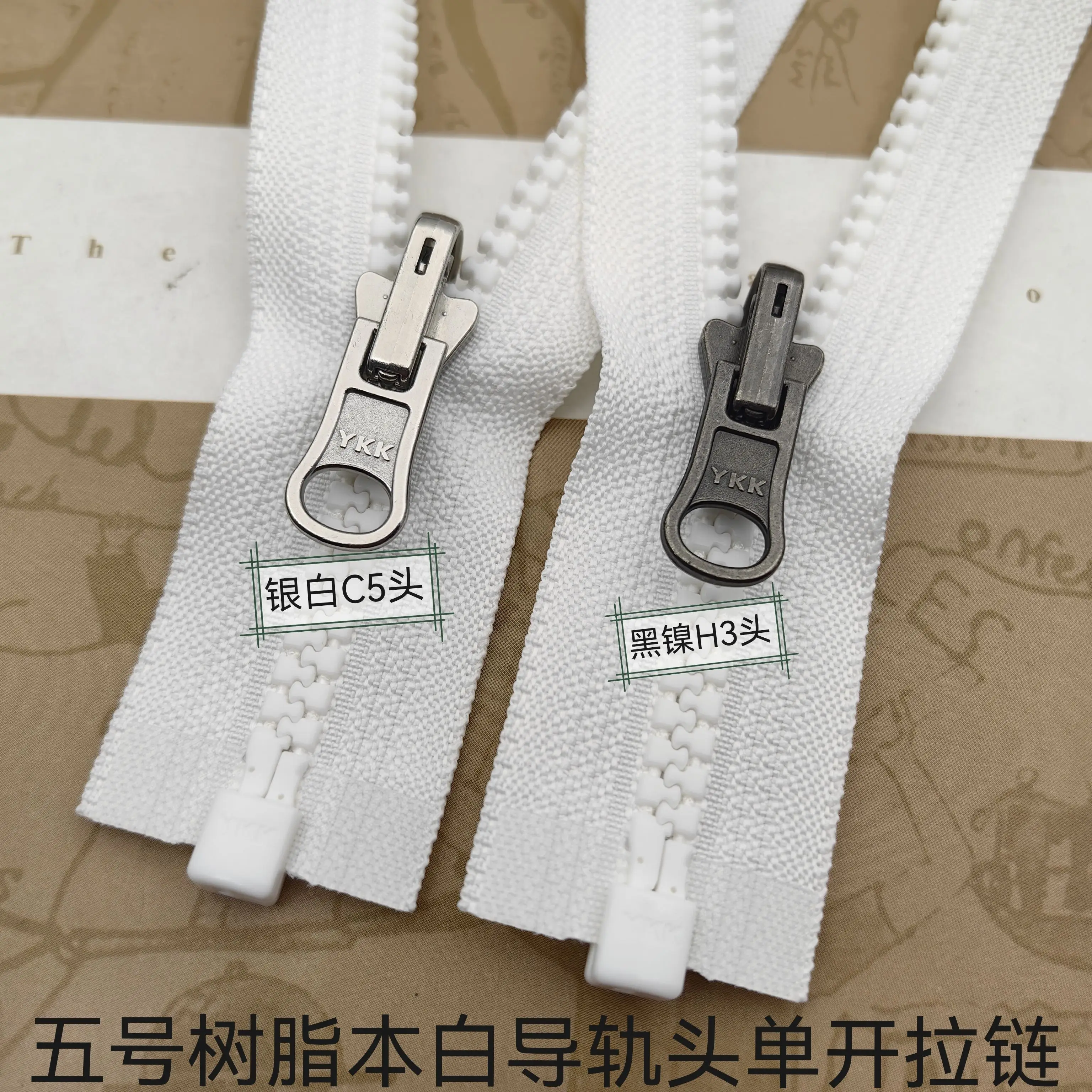 

YKK5 Resin Open Tail Double-sided Rotating Slider Jacket Leather Clothing The North Face 1996 Goose Down Jacket Accessories