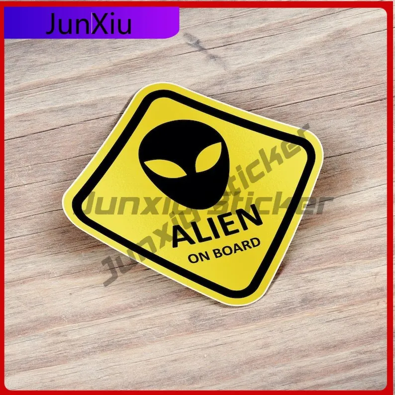 

Инопланетянин на борту, виниловая наклейка, грузовик, электрический скутер, яхта, крышка бампера, царапины, автомобильные наклейки, наклейка на передний бампер, забавная внедорожник