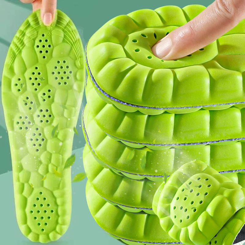 

4D Soft Sport Insoles for Men Women High Elasticity Insole Running Shoes Pad Deodorant Orthopedic Arch Support Insert Cushion