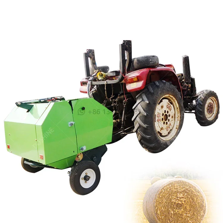 Hay and Straw Baling Baler Machine Small Hay Balers Mini Round Baler with Net Wrap