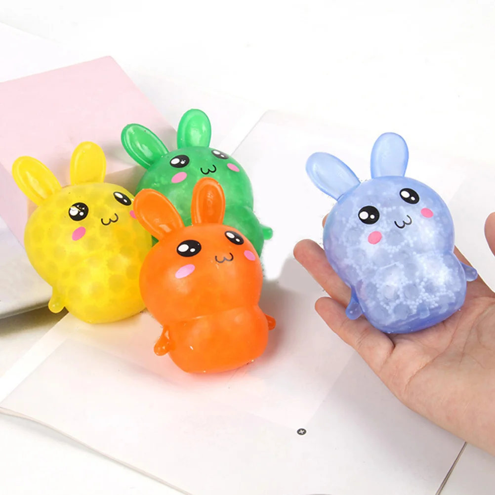 6 Pcs Pinch Music Adults Supply Bead Compact Anxiety Toy Elastic Stress Rabbit Pressure