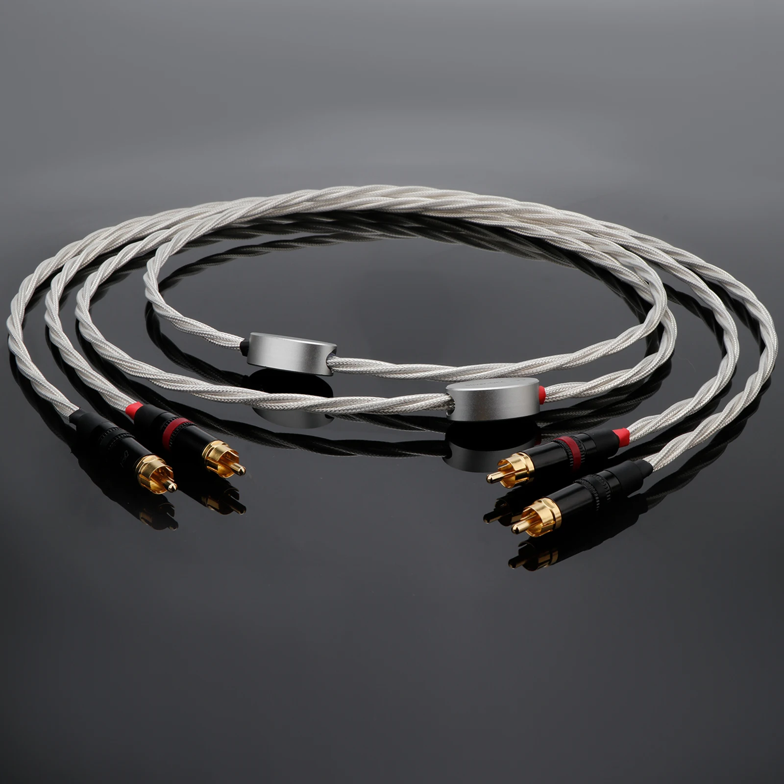 Preffair 6N OCC كريستال النحاس 3 رقائق النسيج النحاس كابل RCA لوحة الذهب HiFi خط إشارة الصوت لمكبر للصوت مشغل أقراص مضغوطة