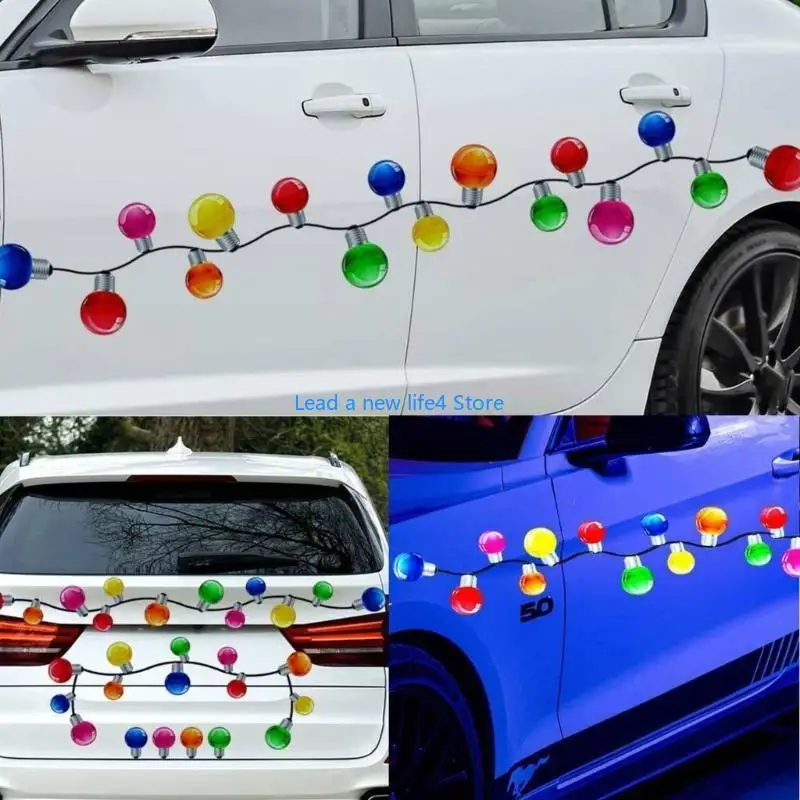 Y55Eは車両、冷蔵庫、ガレージを明るくクリスマスカーの磁気反射ステッカー電球ラインパターン