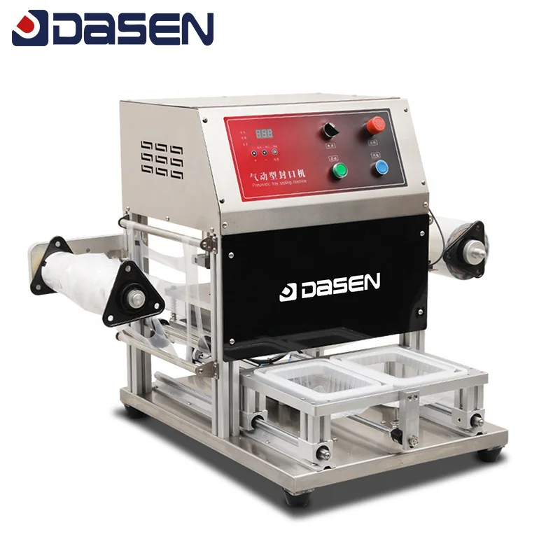

Pneumatic Fast Food Tray Sealer Machine Semi-automatic Pneumatic Sealing Packaging Machine Tray Film Sealing Machine