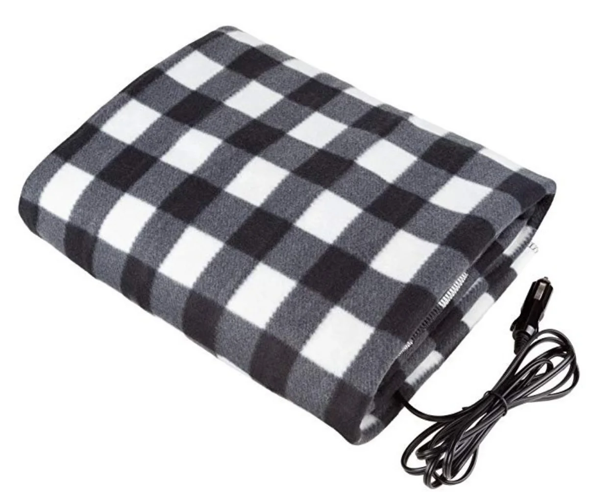 RV Parts Caravan Accessories 12 Volt heated Fleece Electric Car Blanket