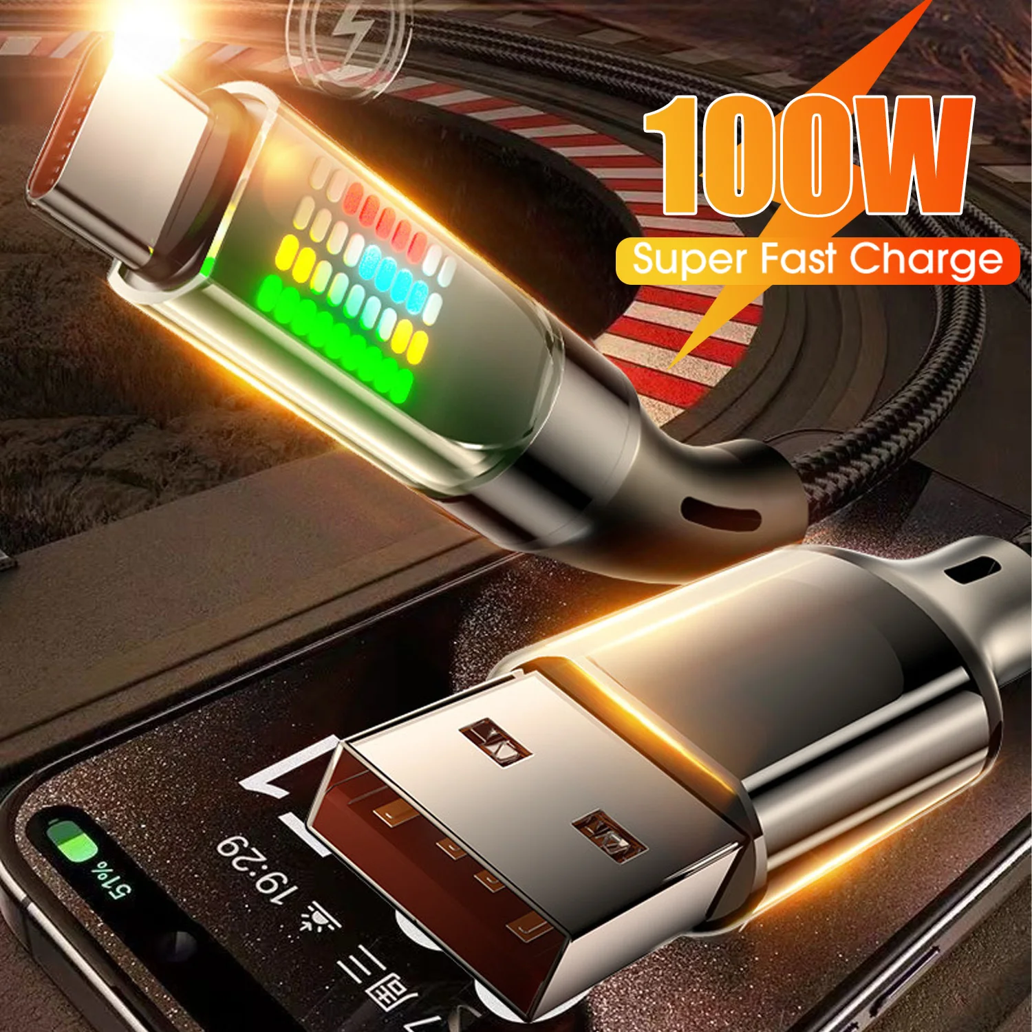 

USB A to Type-C Quick Charge Cable For Huuawei Xiaomi Samsung Universal Phone Tablet Laptop Data Cord Double USB C Line