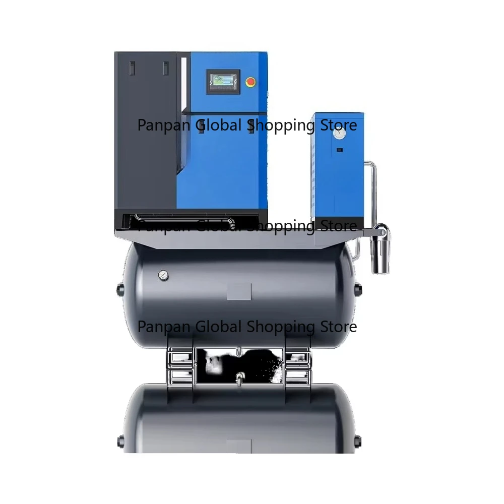 Stationary Air Compressor Dryer Tank Industrial Use Lubricated Screw Type 7.5 kW 16bar 380V