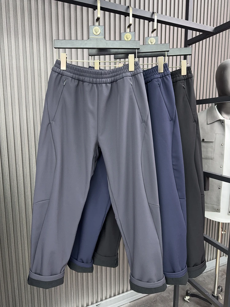 

Мужские брюки Faion Thiened Fce на подкладке, широкие брюки прямого кроя, осенне-зимние повседневные брюки с 3D пошив SVIP Xiang 3000