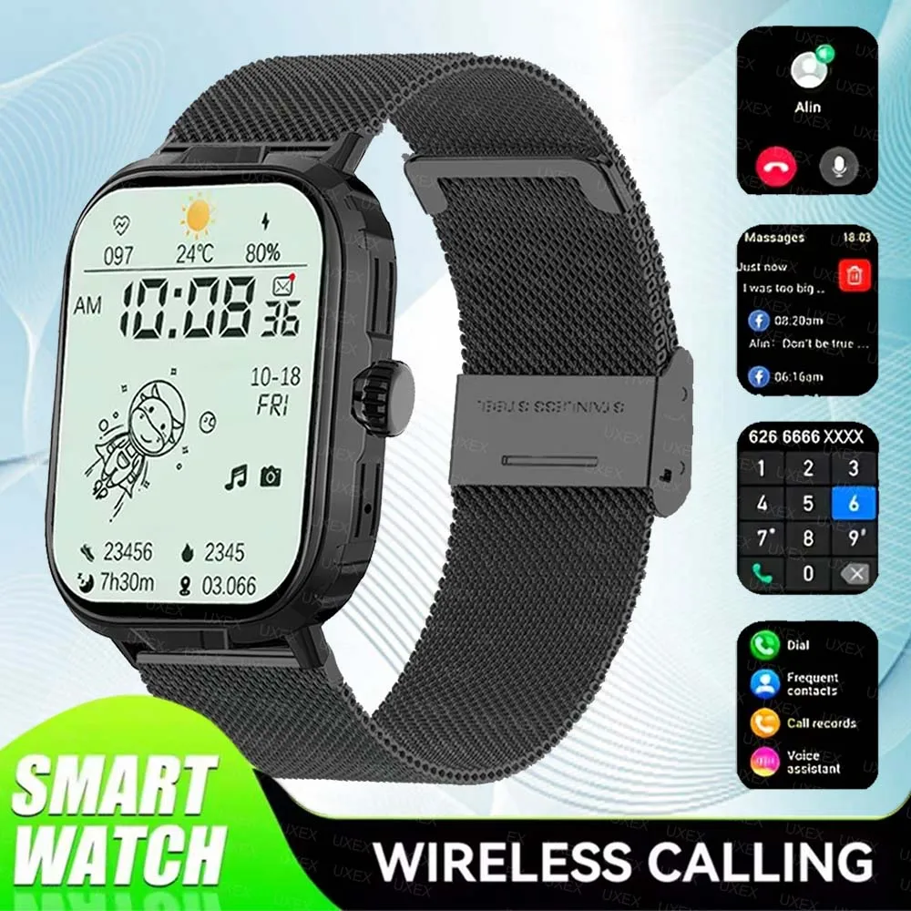 

Спортивные часы 2.01 HD Смарт-часы Мужчины Bluetooth-вызов Трекер здоровья Спортивные режимы Траектория движения Пользовательские фото Смарт-часы Женские