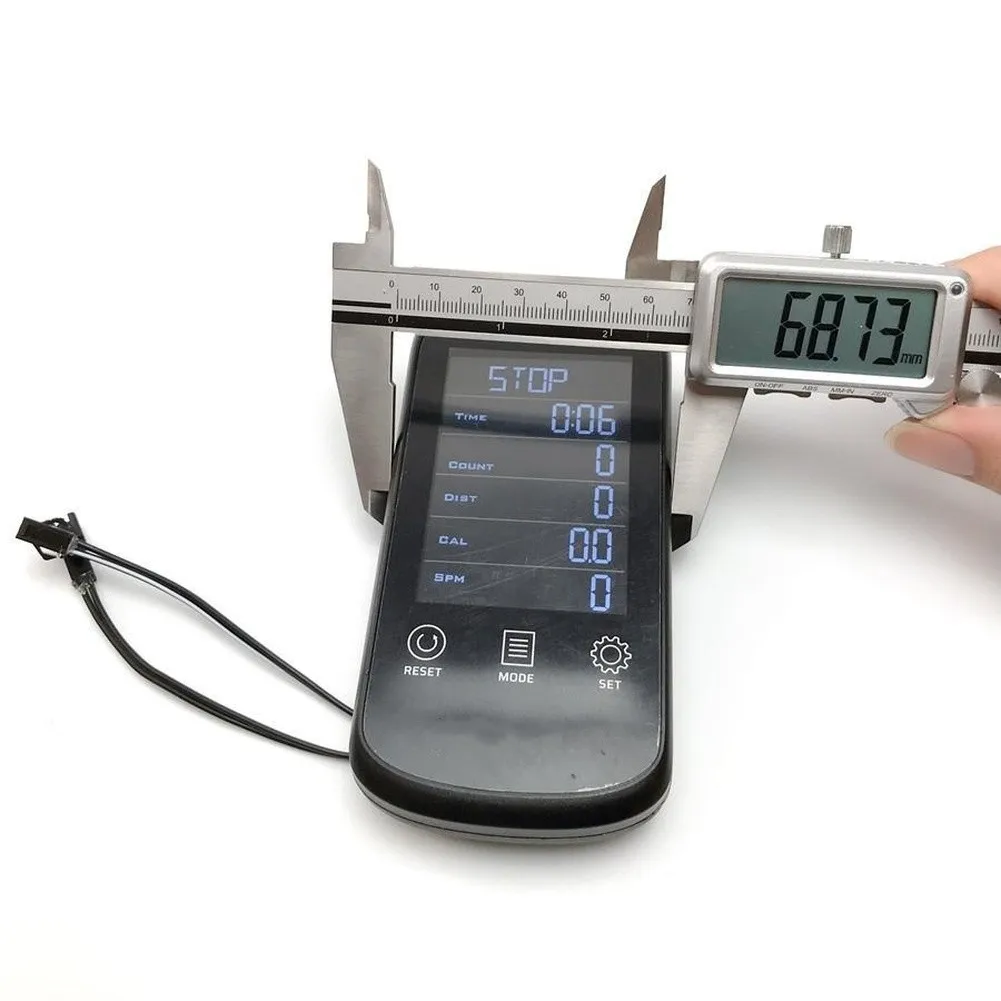 Black Plastic Dual Sensor Display Meter For Fitness Bike Speed And Count Monitoring Exercise Equipment Machine Parts Accessories