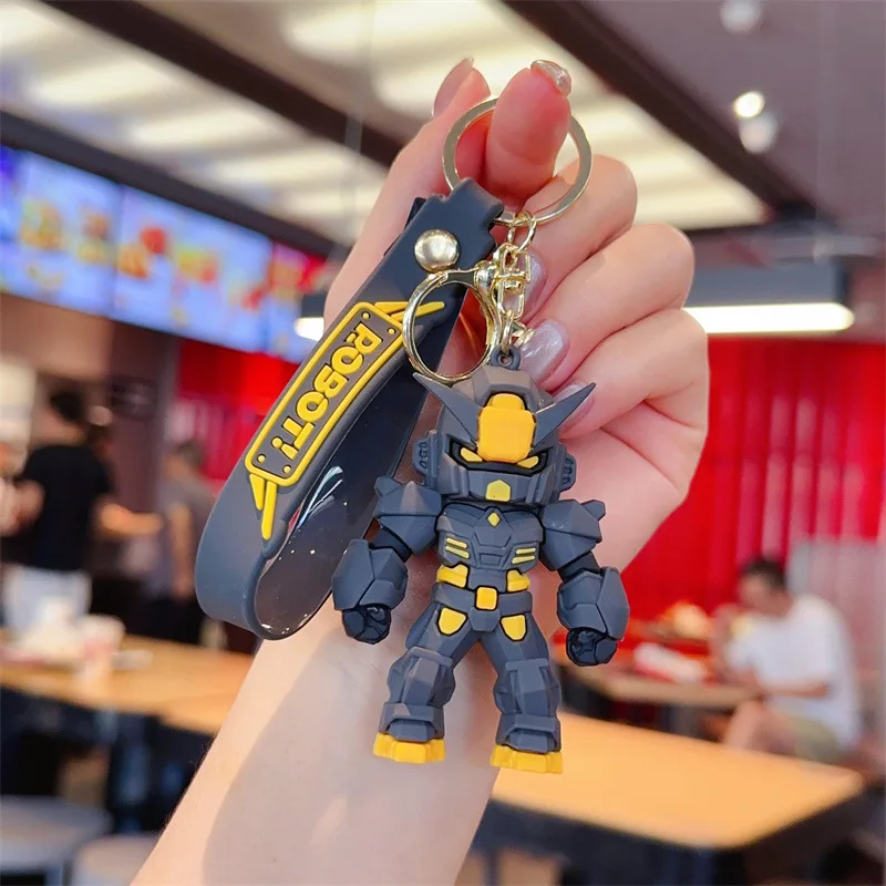 Anime Mecha Guerreiro Chaveiro para Homens e Mulheres, Chaveiros de Carro, Chaveiro Mech Boneca, Amigos Chaveiro Acessórios, Joias Presentes