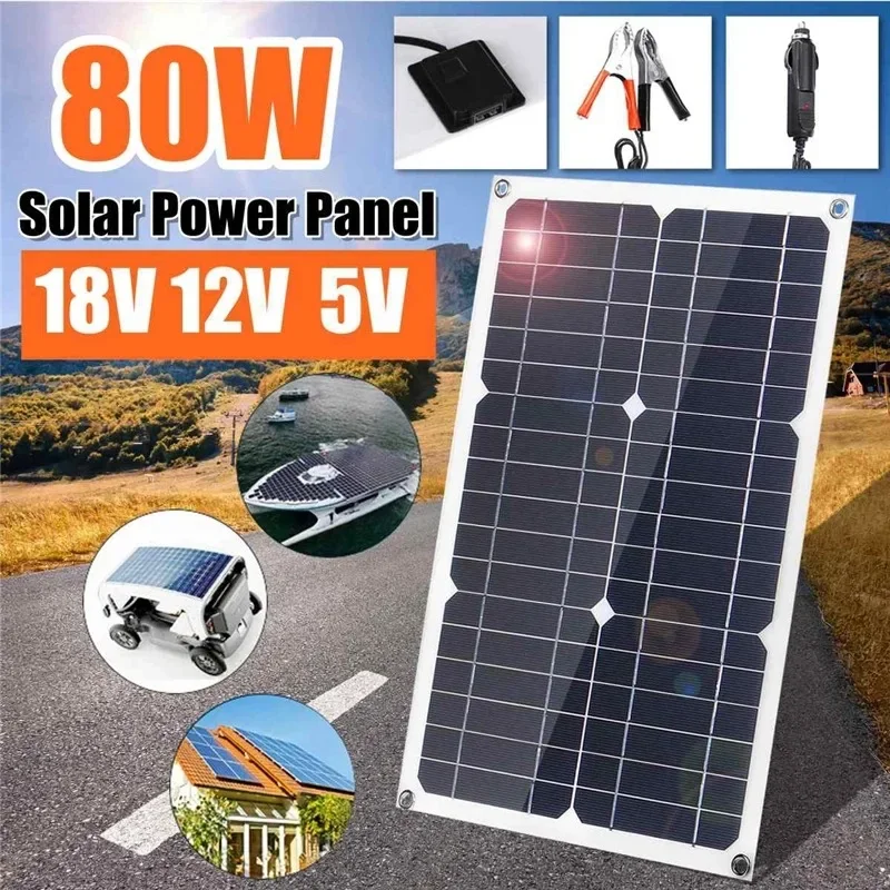 

20W 30 100W 18V semi flexible solar panel mobile phone car battery monocrystalline silicon charger