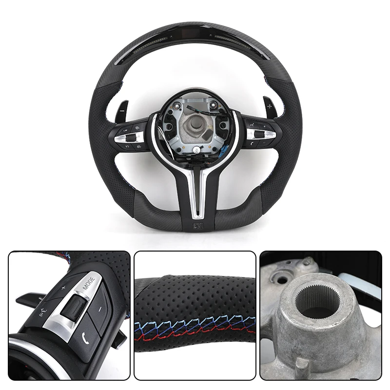 With Led Display Pre Impregnated Carbon Leather M Sport Steering Wheel for BMW  F Series F10 F30 F31 F20 F21 F22 F32 F01 F02 F06