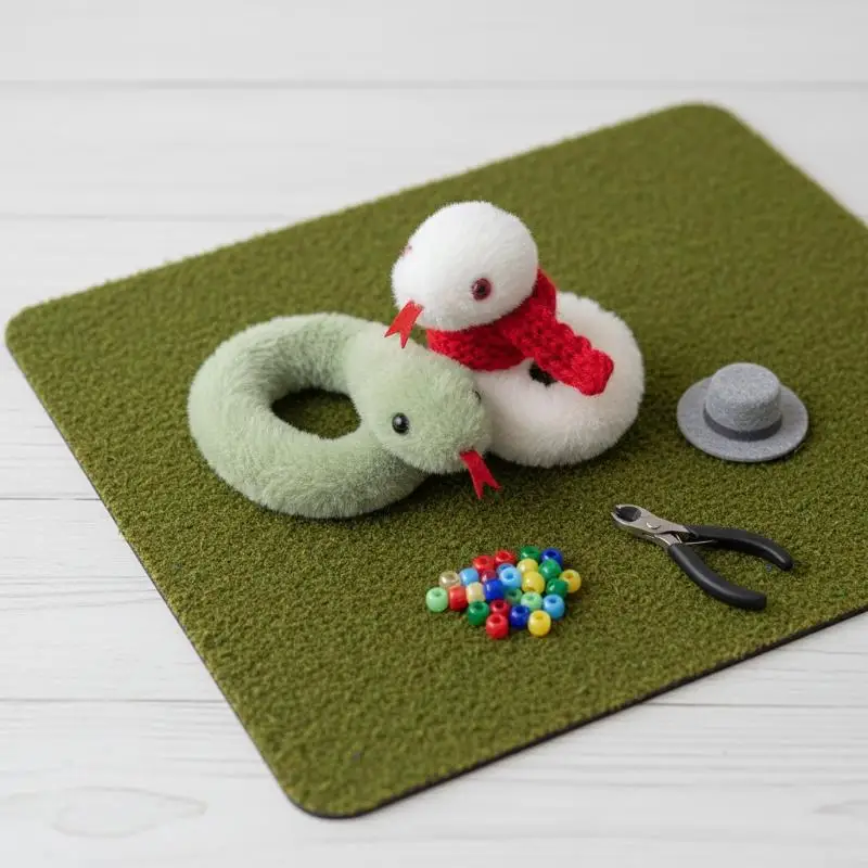 

Plush Snake Plush Toy Soft Green Snake Animal Doll Small Snake Wrapping Arm Snake Filled Plush Doll