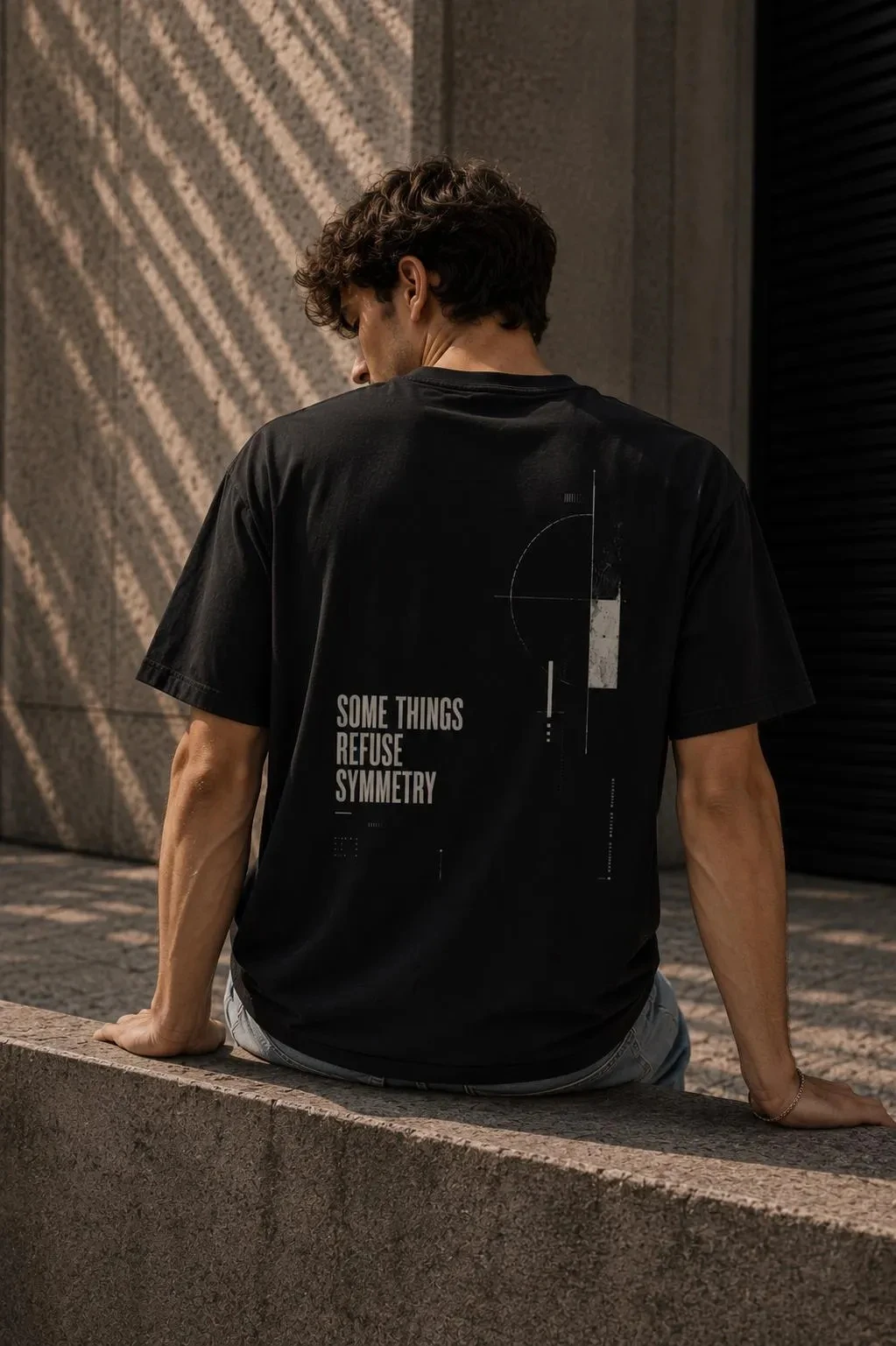 Abstract Graphic T-Shirt – Minimalist Streetwear Shirt – Contemporary Art Tee – Modern Design Shirt  Some Things Refuse Symmetry