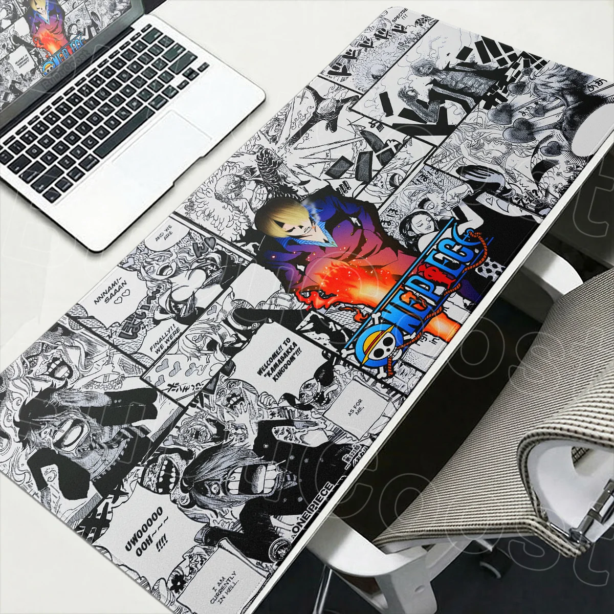 Large Computer Gamer Keyboard Mausepad Cute Nami Rubber Non-slip Base Mouse Pad Washable One Piece Table Laptop Decorate Cushion