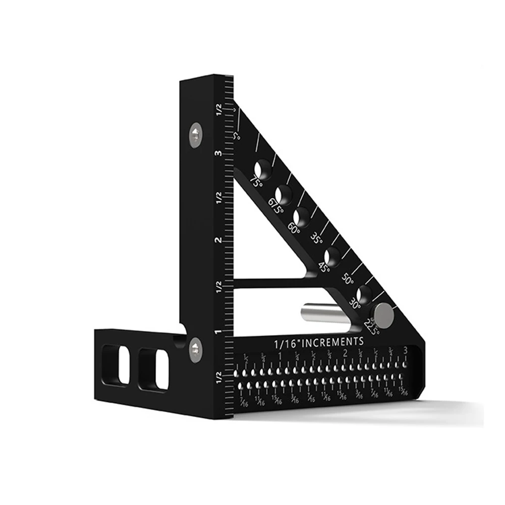 D Aluminum Miter Triangle Ruler Angle Measurement Angle Measurement Clear And Accurate Markings Compact And Portable
