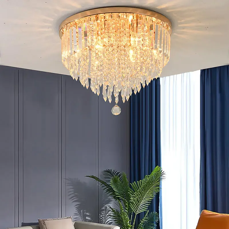 Postmodern Light Luxury Crystal Living Room Ceiling Lamp Simple And Warm Room Lamp 2026 New Restaurant Aisle Balcony Lamp